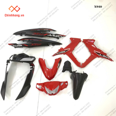 BỘ NHỰA MÀU BÓNG-BỘ NHỰA WAVE 110 RSX 2023 ĐỎ ĐEN ĐĨA