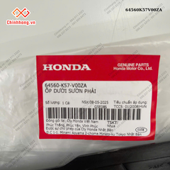 Ốp dưới sườn phải-BỘ NHỰA WAVE BLADE SỐ TRẮNG ĐEN THƯỜNG