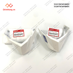 Bộ Nắp trên tay lái trái phải *NHB35P*-BỘ NHỰA WINNER THƯỜNG V1 MÀU TRẮNG