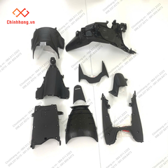 BỘ NHỰA NHÁM ĐEN-BỘ NHỰA Vision 2023 phiên bản thể thao,Màu Xám Xi Măng Đen