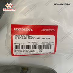 Bộ ốp sườn trước phải *NHC60P*-BỘ NHỰA Vision 2023 phiên bản thể thao,Màu Xám Xi Măng Đen