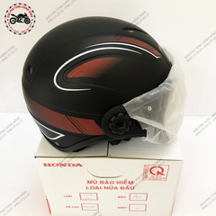 Mũ nửa đầu Matt - Đen