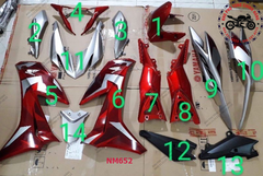 14 chi tiết nhựa màu theo xe Winner X-2019. Có đủ các màu theo xe