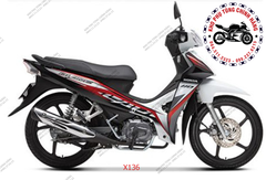 Bộ nhựa dàn áo wave Blade (xe số)-2014 BẢN Thể thao-(Có 4 màu:Đen xám-Trắng đen- Đỏ đen -Cam đen)