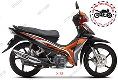 Bộ nhựa dàn áo wave Blade (xe số)-2014 BẢN Thể thao-(Có 4 màu:Đen xám-Trắng đen- Đỏ đen -Cam đen)