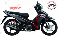Bộ nhựa dàn áo RSX 110cc- 2013-(Có 6 màu: Xám vàng-Đen xám-Đen đỏ-Trắng xanh-Trắng đỏ-Đỏ đen)