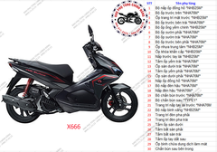 Bộ nhựa dàn áo Air Blade - 2019. Màu đen mờ