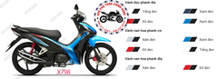 Bộ nhựa dàn áo RSX 110cc- 2021 Vành đúc(Có 4 màu: Xanh - Đỏ-Trắng-Xanh xám)