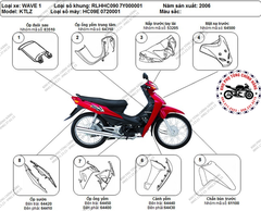 Bộ dàn áo wave alpha-2006 (Có 7 màu: Đỏ-xanh-Đen-vàng-Bạc- Tím hồng- Tím xanh)