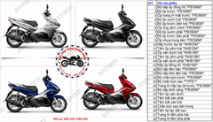 Bộ dàn áo AirBlade bản cao cấp -2016 (Có 4 màu)