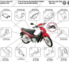 Bộ dàn áo wave ZX-2004 . Có 3 màu