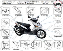 Bộ nhựa dàn áo Click-2006 (Có 6 màu: Xanh-Đen-Trắng-Hồng-Đỏ-Vàng)