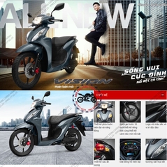 Bộ nhựa dàn áo Vision- (2020-2021)- Bản cá tính. Có 2 màu: Đen mờ- Ghi xám