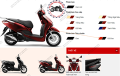 Bộ nhựa dàn áo Lead 125cc- (2019-2021)- bản Tiêu chuẩn. Có 2 màu: Đen- Đỏ