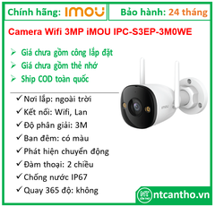 Camera Wifi 3MP IMOU IPC-S3EP-3M0WE (3mp, 2.8mm, Full Color); 24T