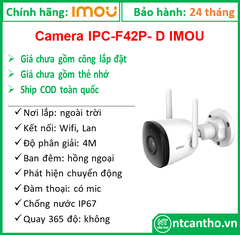 Camera IP Imou F42P-D 4MPX có mic ; 24T