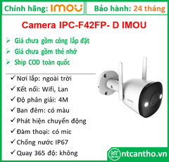 Camera IP IMOU IPC-F42FP-D/4M/Wifi/ có màu ban đêm/phát hiện con người; 24T