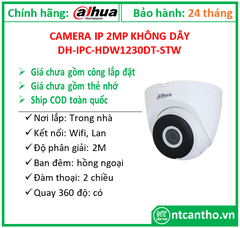 Camera IP 2MP không dây Dahua DH-IPC-HDW1230DT-STW; 24T