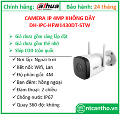 Camera IP không dây  Dahua DH-IPC-HFW1430DT-STW; 24T