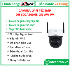 Camera PTZ Wifi 2MP Dahua DH-SD2A200-GN-AW-PV; 24T