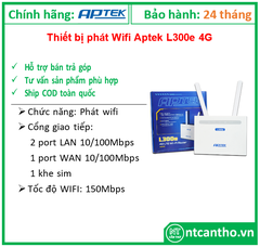 Bộ phát Wifi Aptek L300e- 4G; 24T