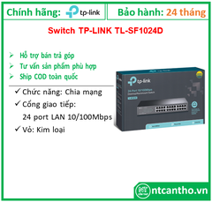 Switch TP Link  TL-SF1024D -- 24P/100; 24T