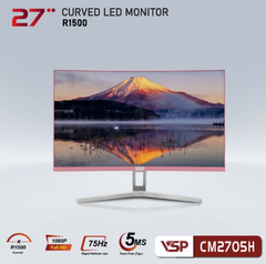 Màn hình Gaming VSP CM2705H Hồng (27 INCH/FHD/VA/75HZ/5MS/VGA,HDMI/CONG); 24T