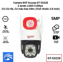 Camera IP Wifi YOOSEE GT53228 3MP (2 Anten, Có màu ban đêm, Có còi hú, Đàm thoại 2 chiều); 06T