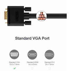 Cable VGA Unitek 10M xịn YC 506G (-)