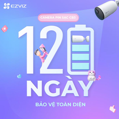 Camera Ezviz CS-CB3 (2MP, 2.8mm, Sử dụng pin 5200 mAh)  tấm năng lượng Solar Panel; 24T