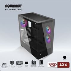 Thùng máy Case VSP Aquanaut AX4 | ATX, Đen