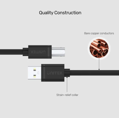 Cable máy in  3M Unitek Y-C 420GBK (-)