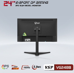 MÀN HÌNH GAMING VSP VG248B (23.8 INCH/FHD/IPS/165HZ/5.9MS/DP,HDMI); 24T
