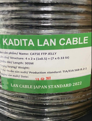 Cáp 5E + Thép treo (ngoài trời) Kadita 305m/cuộn (-)