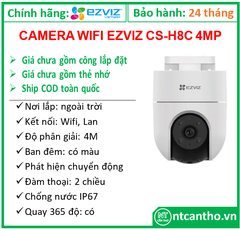 Camera Wifi EZVIZ - CS -H8C (4MP, 4mm); 24T