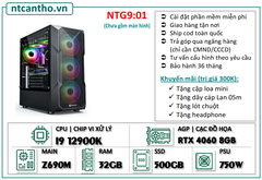 Mainboard Z690M | I9 12900K | Ram4 32G | SSD 500GB | Case game | PSU 750W | Card RTX 4060 8GB | Tản nhiệt led | BH: 36T