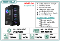 Mainboard Z690M | I7 12700K | Ram4 16G | SSD 256GB | Case game | PSU 750W | Card RTX 4060 Ti | Tản nhiệt led | BH: 36T