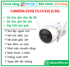 Cam wifi EZVIZ CS- CV310 (C3-6B22WFR) C3X Colorvu, báo động; 24T