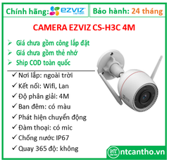 Camera Ezviz CS-H3C (4mp, 2.8mm, Color Night); 24T