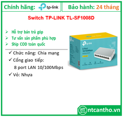 Switch TP-LINK_TL-SF1008D --> 8P/100; 24T