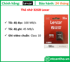 Thẻ nhớ Lexar microSDXC UHS-I, 32GB ; 12T