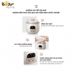 Nồi nấu chậm 0,8L Bear SUBE001 - Bản Quốc Tế
