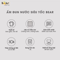 Ấm siêu tốc 1.5L Bear ZDH-B15T1