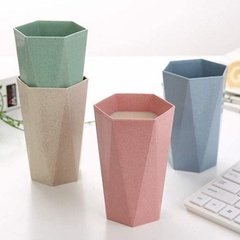 Cốc đánh răng uống nước lúa mạch lục giác
