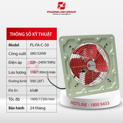 Quạt 2 cấp tốc độ PL-FA-C-50