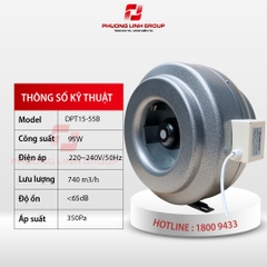 Quạt âm trần nối ống gió DPT15-55B