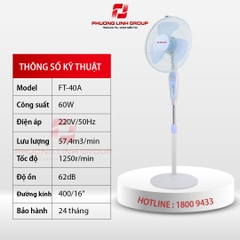 Quạt cây cao cấp 3 tốc độ FT-40A