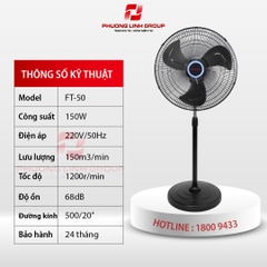 Quạt cây đứng cao cấp FT-50