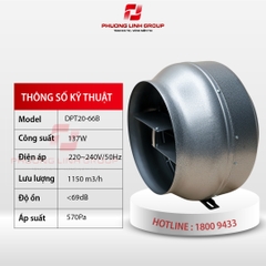 Quạt hút âm trần nối ống gió DPT20-66B