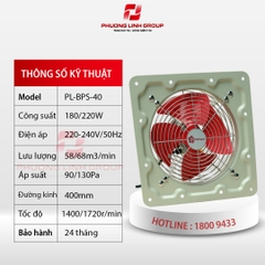 Quạt thông gió hút chống cháy nổ PL-BPS-40